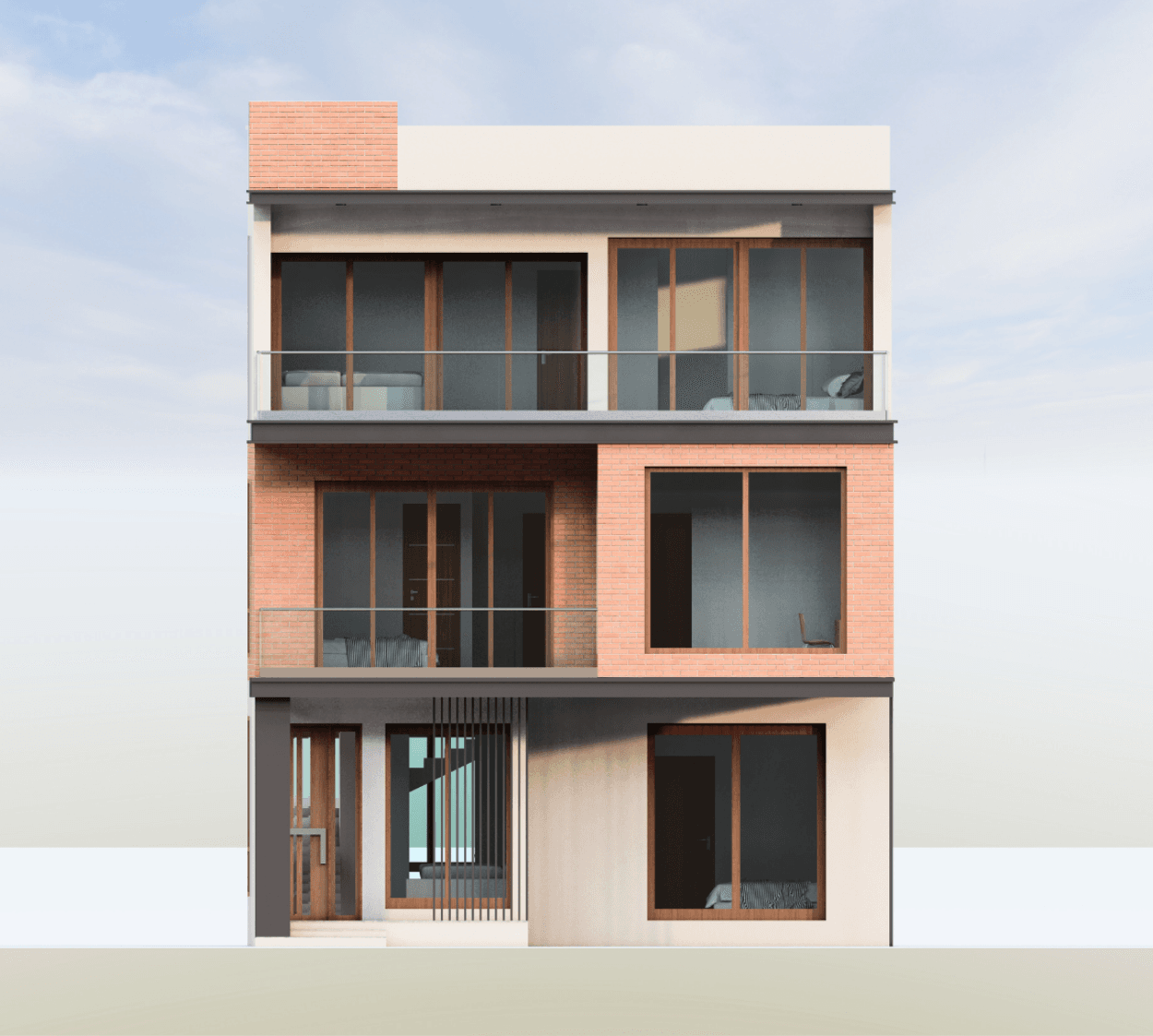 Sanctum Rise | 32x50 West-Facing G+2+T Minimalist 4BHK Residence