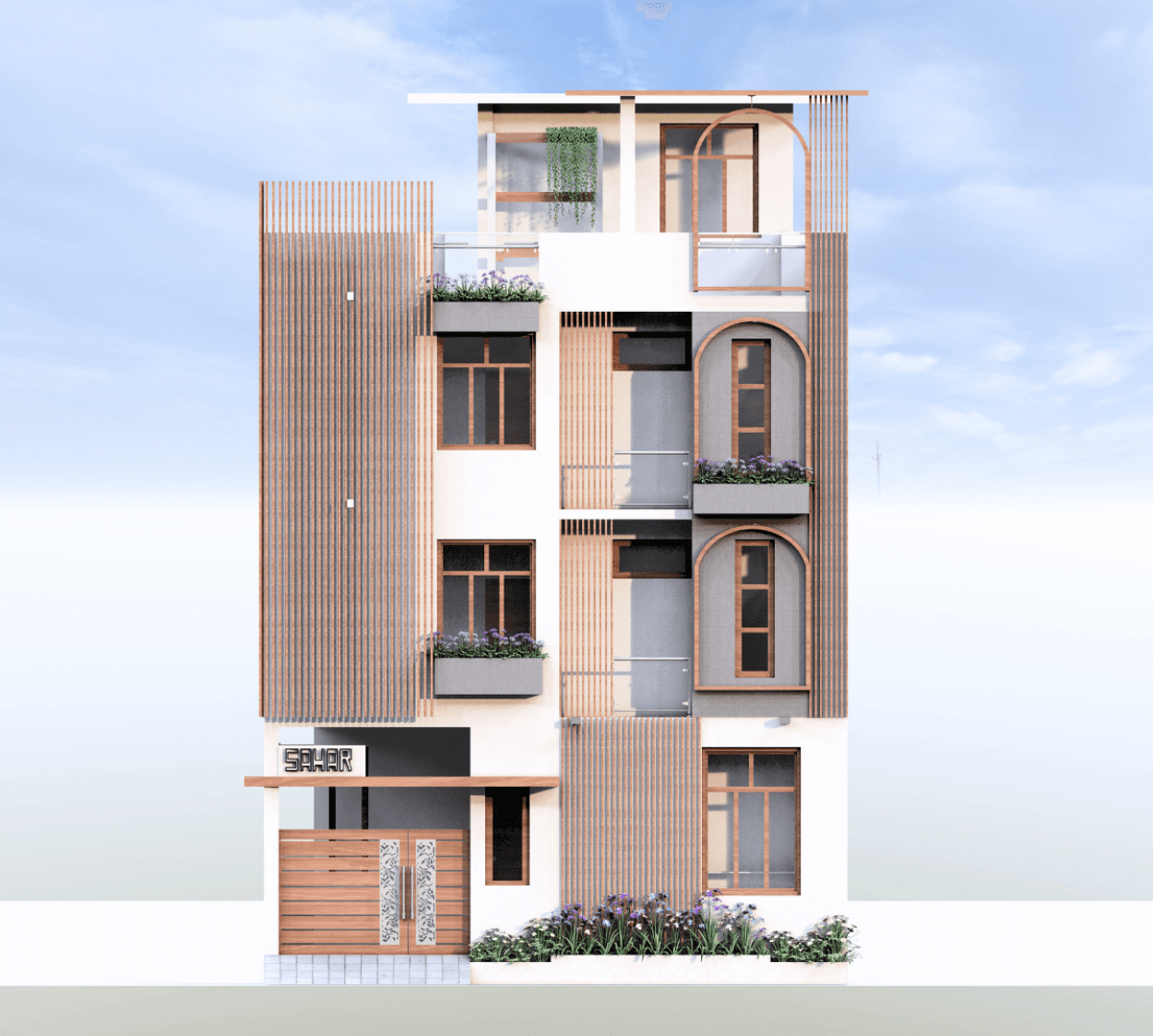 Arcadia Rise | 30 x 50 North-Facing G+2+T Sculpted Apartment with 4x1BHK & 3x2BHK Units
