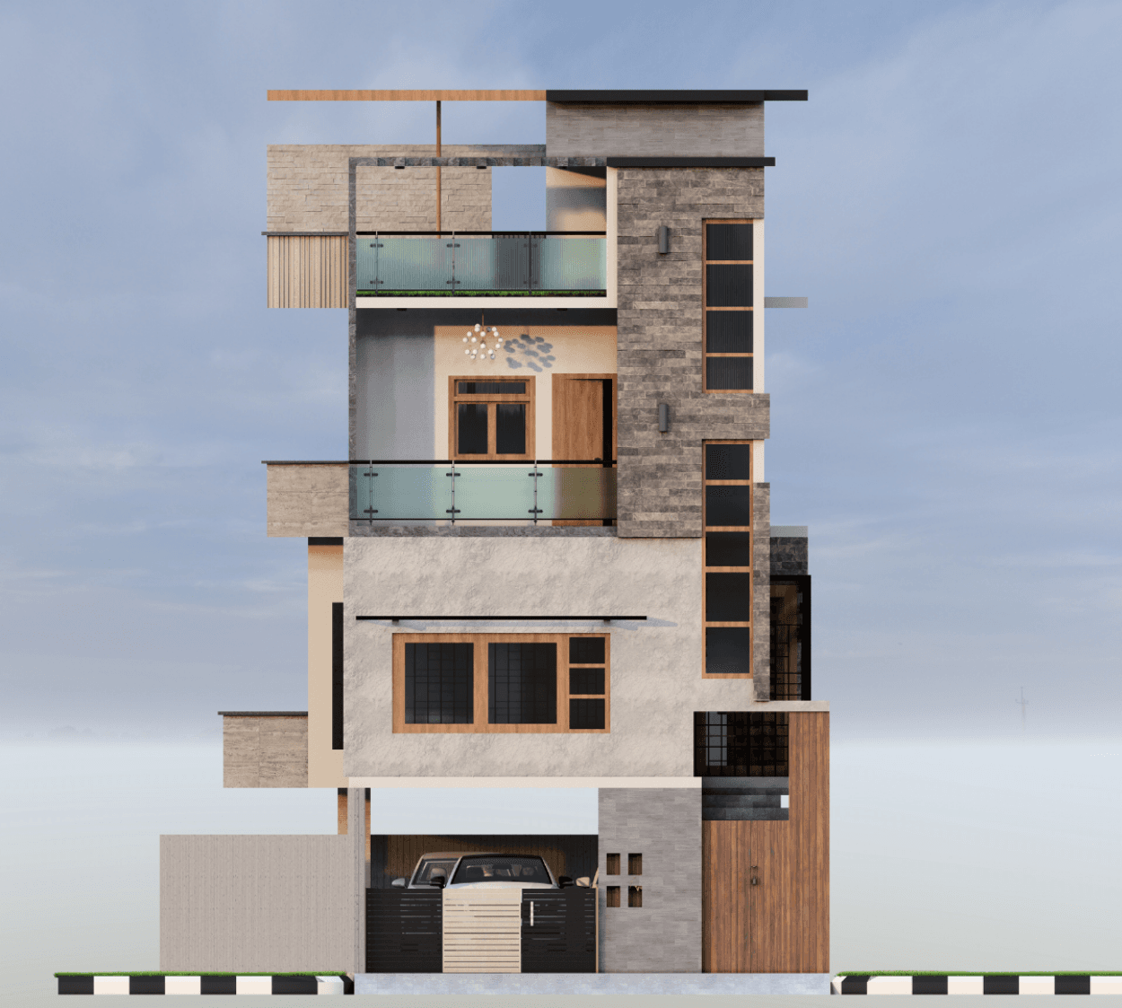 Evara | 21x42 North-Facing G+3+T 3BHK Triplex House