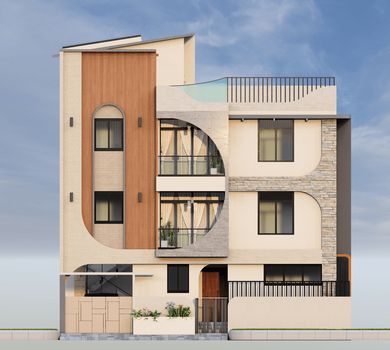 Viraam | 40x60 East Facing, G+2+T, 2BHK Apartment with 6 Units